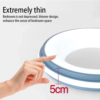 Plafonnier LED Macaron Nordique 30W-48W, lumière chaude, design contemporain