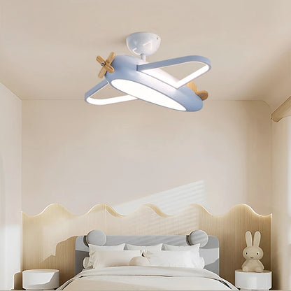 Plafonnier avion dessin animé LED blanc design créatif pour chambre enfant et salon