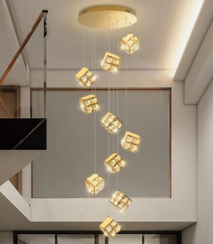 Lustre plafond moderne en cristal LED réglable 3000K-6000K