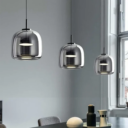 Suspension en verre moderne et luxueuse, luminaire décoratif intérieur