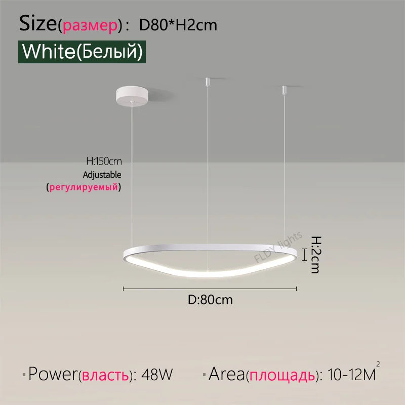 Suspension lustre nordique triangulaire en métal, lumière chaude pour salon et chambre