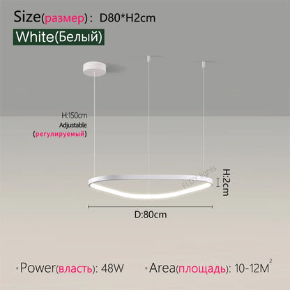 Suspension lustre nordique triangulaire en métal, lumière chaude pour salon et chambre