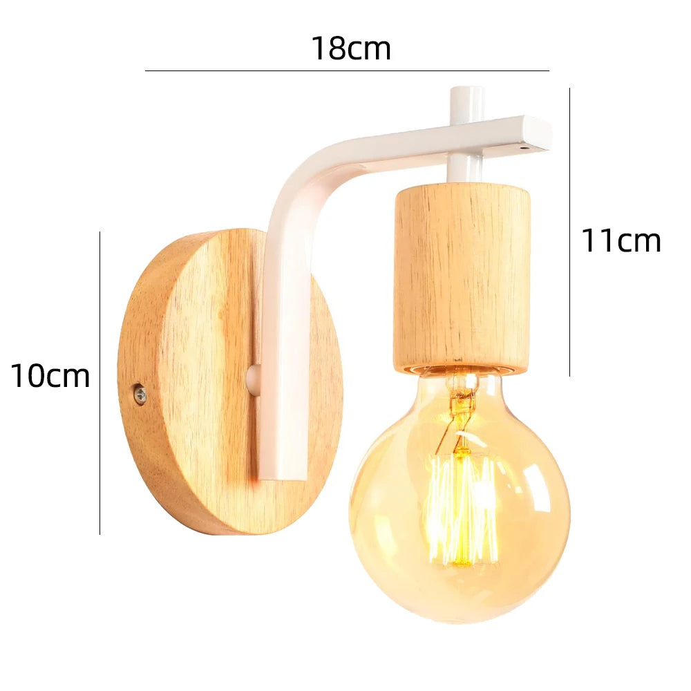 Applique Murale Nordique Industrielle en Fer E27 pour Intérieur