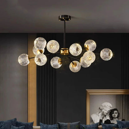 Suspension Plafonnier Nordique en Acrylique, Lumière Chaude pour Salon et Salle à Manger