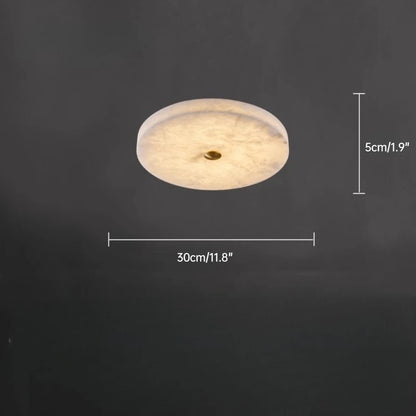 Plafonnier LED Circulaire en Marbre Naturel et Cuivre Ultra-Mince Moderne