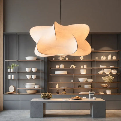 Suspension en soie E27 Wabi Sabi - Plafonnier minimaliste pour salon et bureau