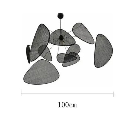 Suspension lustre en rotin et bambou E27 design créatif pour cuisine