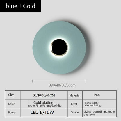 Applique Murale LED Ronde UFO en Fer, Design Moderne et Ambiance Chaleureuse