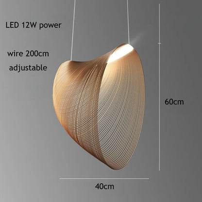 Suspension nid d'oiseau japonaise en bambou, éclairage moderne pour salon et chambre