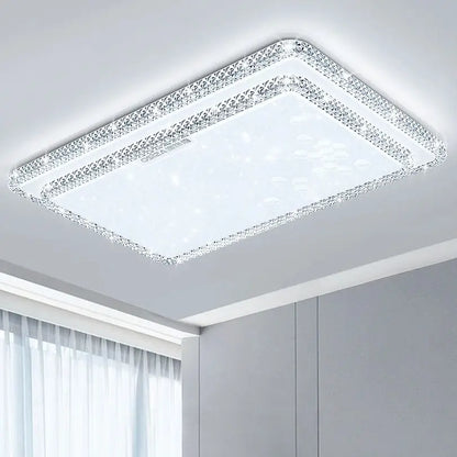 Plafonnier LED moderne design diamant blanc lumière chaude pour salon et chambre