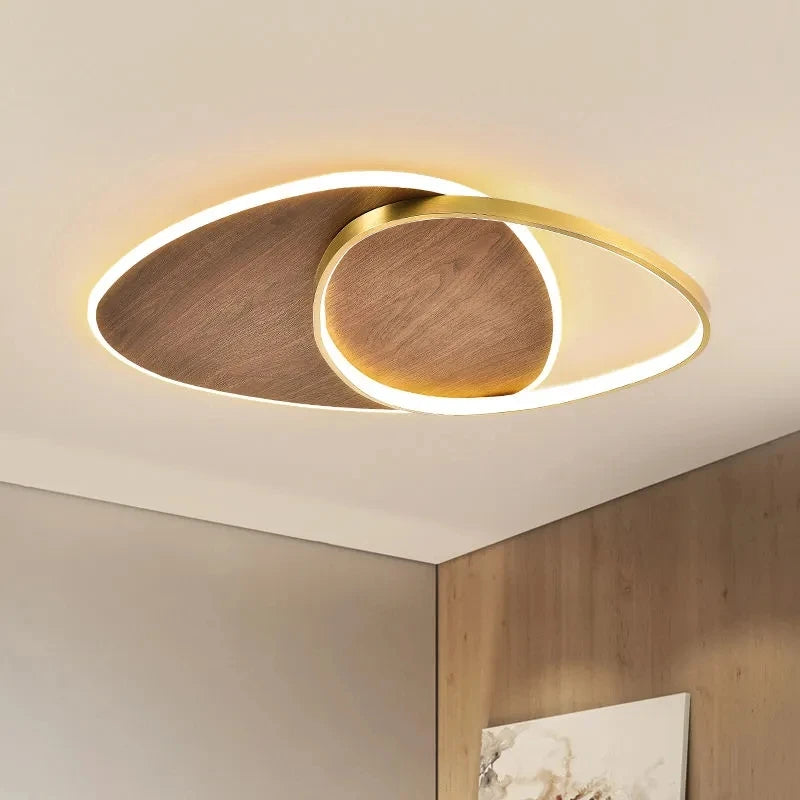 Plafonnier LED moderne en bois, éclairage d’intérieur décoratif pour chambre et salon