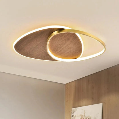 Plafonnier LED moderne en bois, éclairage d’intérieur décoratif pour chambre et salon