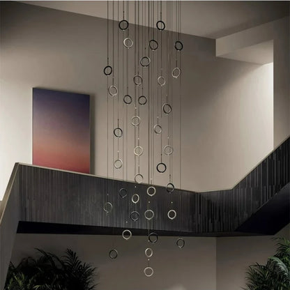 Suspension LED en métal style nordique, lumière chaude pour intérieur industriel