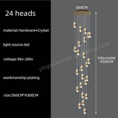 Suspension Plafonnier Nordique en Métal, Lumière LED Ambiance Chaleureuse