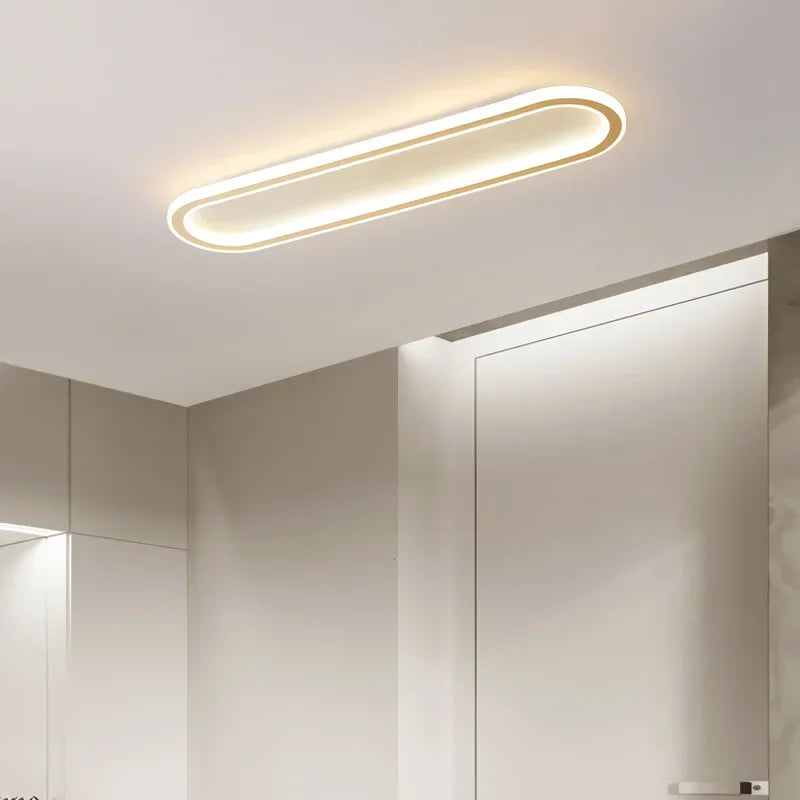 Plafonnier LED moderne en aluminium pour salon et salle à manger, lumière chaude