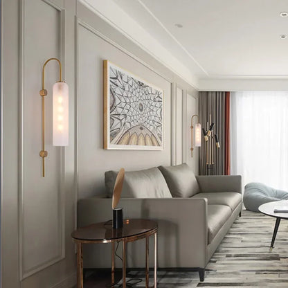 Applique Murale LED en Verre Moderne Luxe, Style Nordique, Lumière d’Ambiance