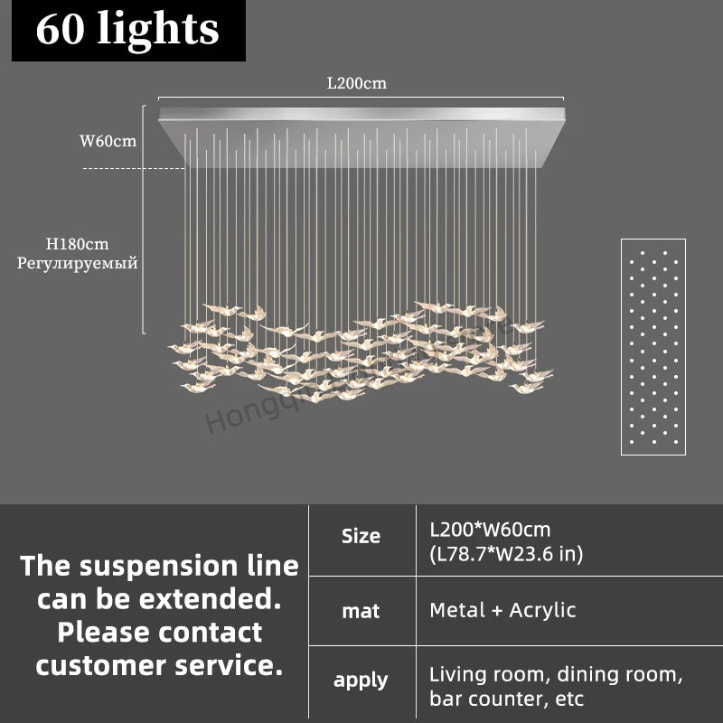 Lustre suspendu en verre et métal style moderne pour hall d’hôtel