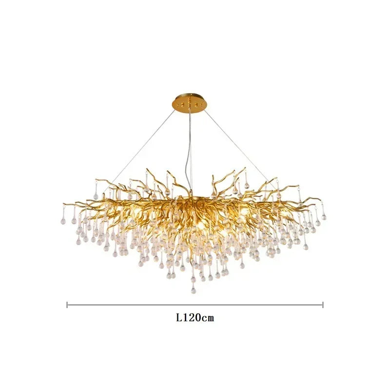 Lustre suspendu en cristal moderne américain pour salon et salle à manger