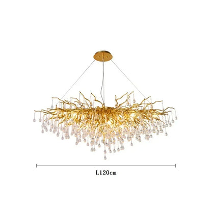 Lustre suspendu en cristal moderne américain pour salon et salle à manger