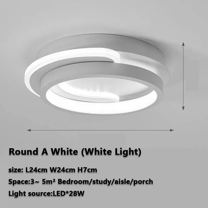 Plafonnier LED moderne 3 couleurs réglable pour chambre et salon