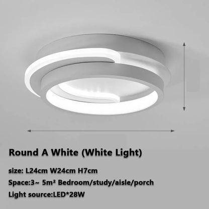 Plafonnier LED moderne 3 couleurs réglable pour chambre et salon