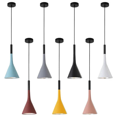 Suspension LED moderne multicolore E27 pour cuisine et salle à manger