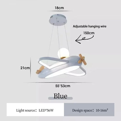 Plafonnier avion dessin animé LED blanc design créatif pour chambre enfant et salon