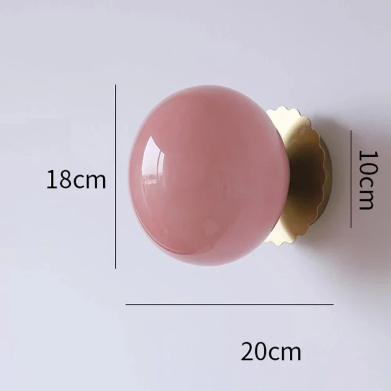 Applique Murale Sphérique en Verre et Fer Forgé, Lumière LED Chaude et Ambiance Romantique