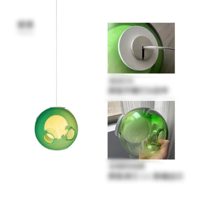 Suspension boule en verre design canadien pour salon et bar Villa