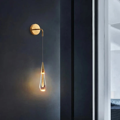 Applique Murale Cristal Moderne LED Gouttes de Pluie pour Intérieur