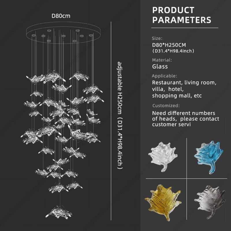 Lustre suspendu en cristal moderne pour salon, salle à manger et hôtel