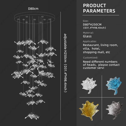 Lustre suspendu en cristal moderne pour salon, salle à manger et hôtel