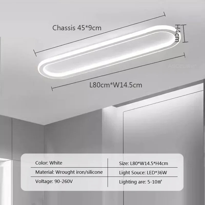 Plafonnier LED moderne en aluminium pour salon et salle à manger, lumière chaude