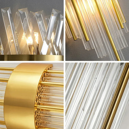 Applique Murale LED Cristal Moderne, Éclairage Ambiance Salon et Chambre