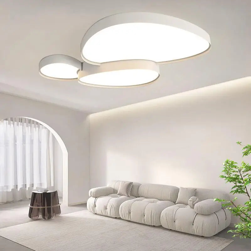 Plafonnier LED moderne en métal avec télécommande, lumière chaude et froide, éclairage intérieur pour salon et chambre