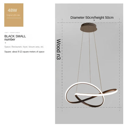 Suspension nordique moderne en aluminium pour salle à manger et hôtel