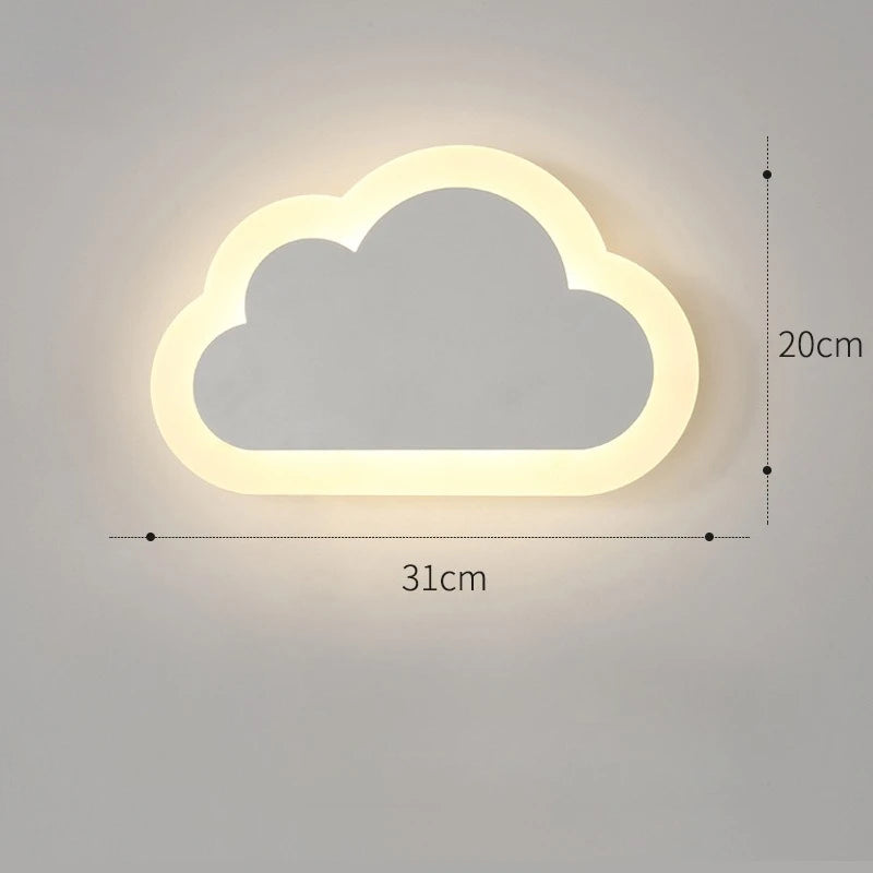 Applique Murale Nuage en Acrylique, Design Minimaliste pour Chambre d'Enfant