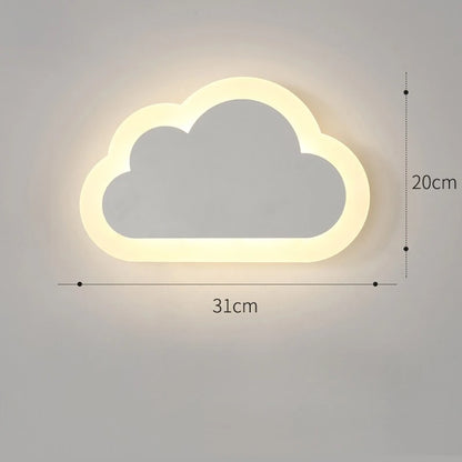 Applique Murale Nuage en Acrylique, Design Minimaliste pour Chambre d'Enfant