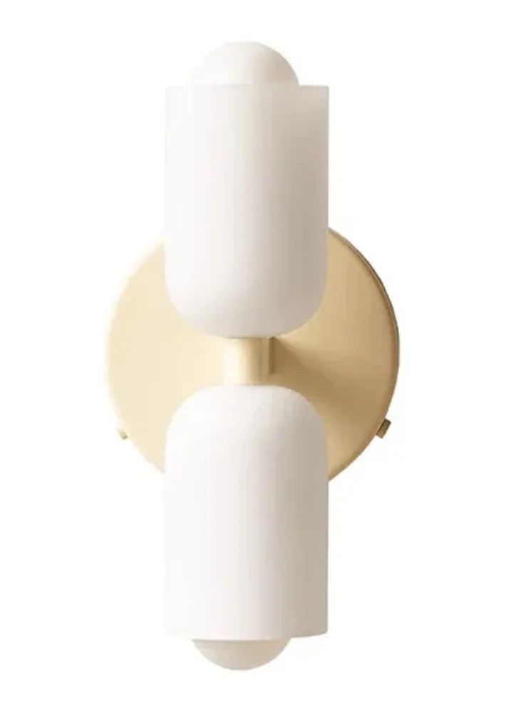 Applique Murale Nordique en Métal et Fer, Double Tête Colorée, Ambiance Chaleureuse