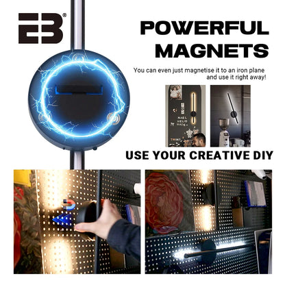 Applique Murale LED Rechargeable Aluminium à Intensité Variable avec Télécommande, Lot de 2, 50 et 80 cm