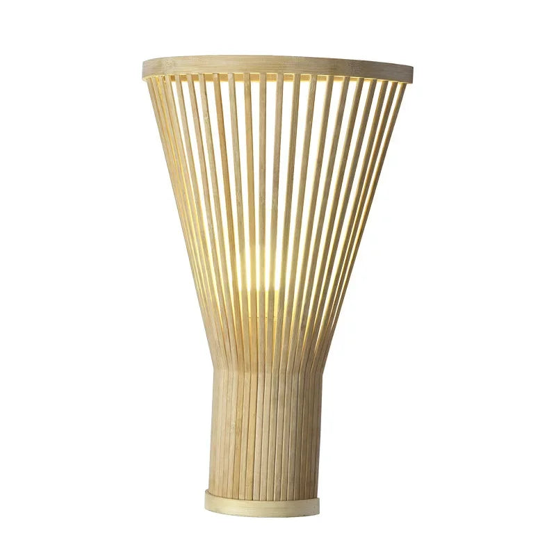 Applique Murale en Bambou Tissé Main, Design Moderne et Lumineux pour Chambre et Entrée