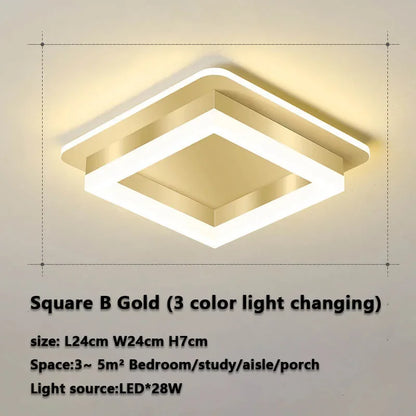 Plafonnier LED moderne 3 couleurs réglable pour chambre et salon