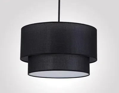 Suspension lin double couche style nordique américain moderne pour salon et salle à manger