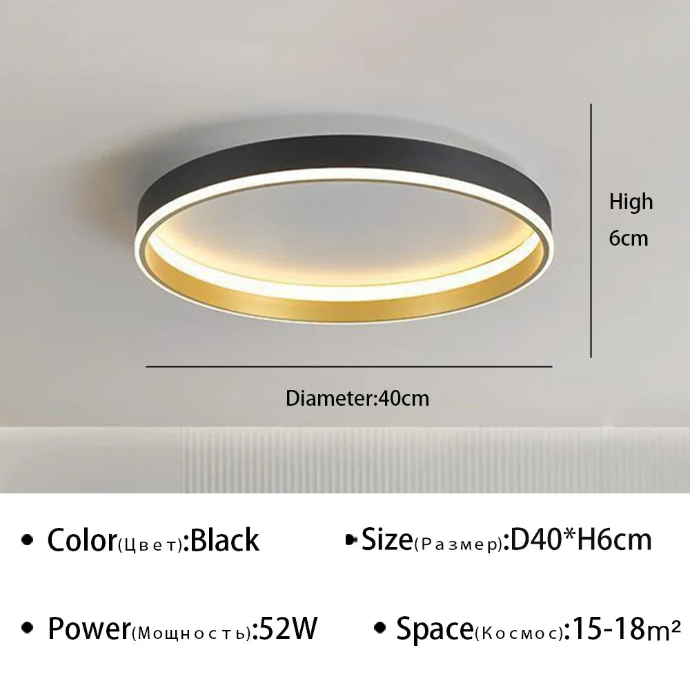 Plafonnier LED moderne en aluminium pour intérieur design élégant