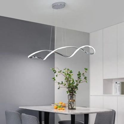 Suspension LED Moderne à Intensité Variable avec Télécommande – Hauteur Réglable 92 cm, Éclairage Îlot et Salle à Manger