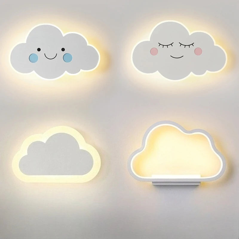 Applique Murale Nuage en Acrylique, Design Minimaliste pour Chambre d'Enfant