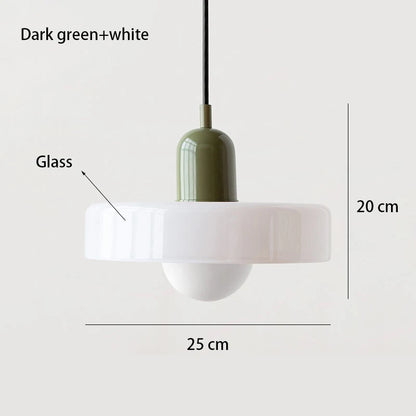 Suspension verre rétro nordique E27 LED lumière chaude pour intérieur
