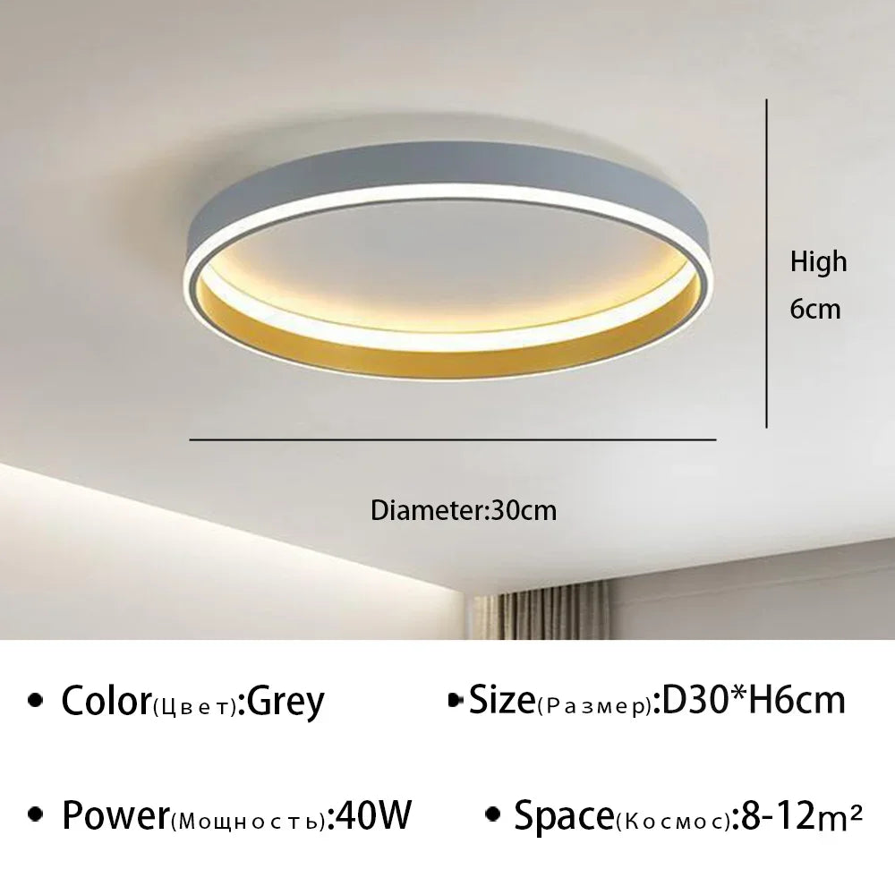 Plafonnier LED moderne en aluminium pour intérieur design élégant