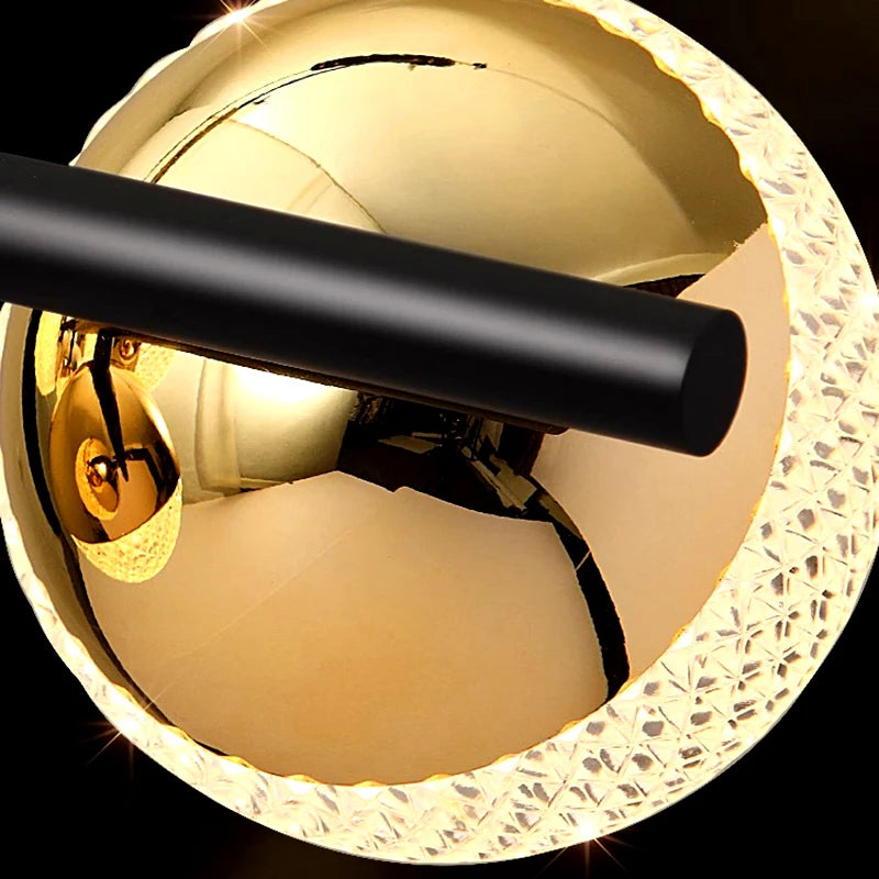 Suspension LED moderne en alliage avec lumière chaude, pour salon et salle à manger