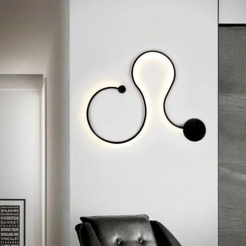 Applique Murale LED Design Nordique Moderne en Métal pour Salon et Chambre